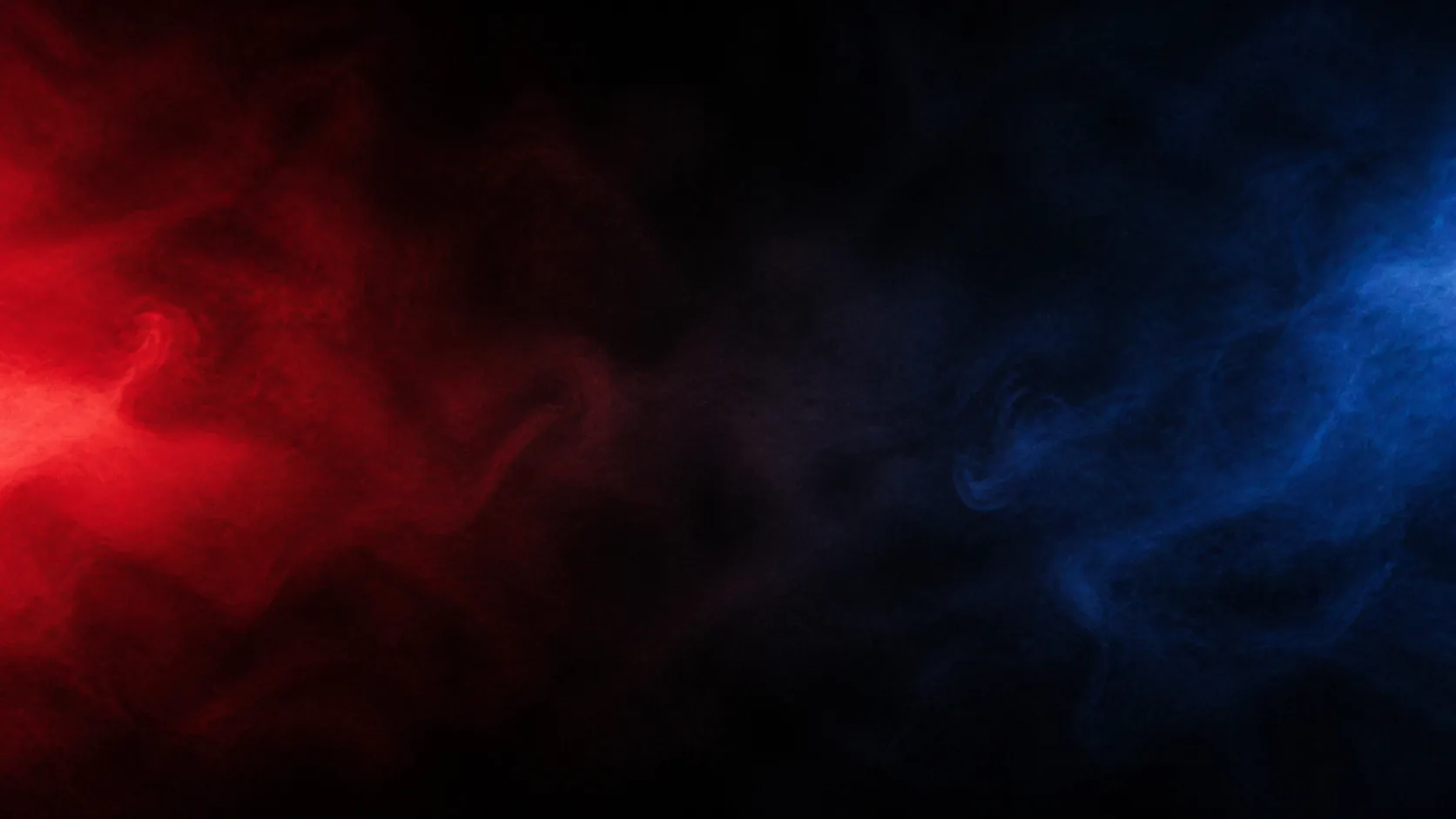 American flag tones meeting across a dark field of haze